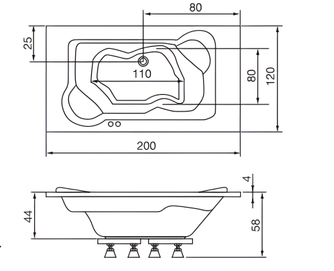 Özel 120x200 Küvet