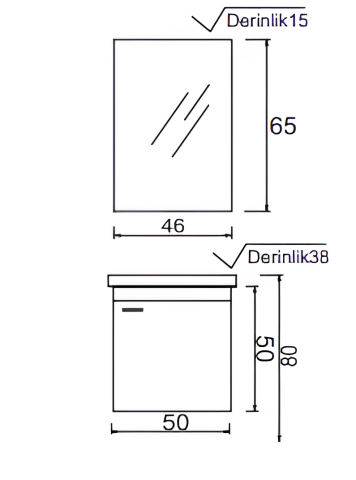 Terra  Banyo Dolabı 50 Alize