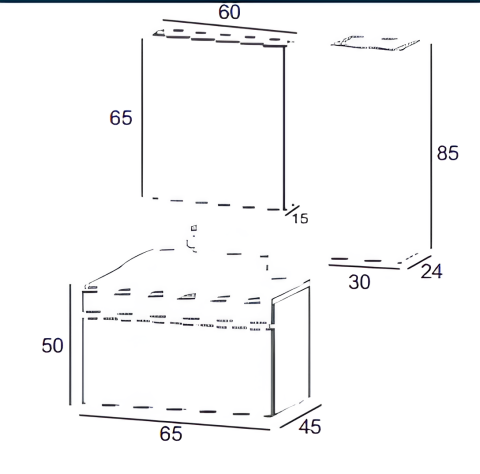 Etna Banyo Dolabı 65