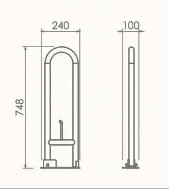 WC Kağıtlıklı Hareketli Tutunma Barı