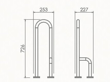 Yerden Duvara  Döner Ayak Tutunma Barı