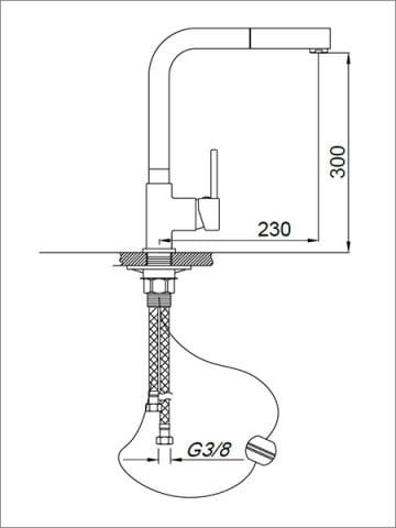 Tek Gövde Spiralli Eviye Bataryası Siyah