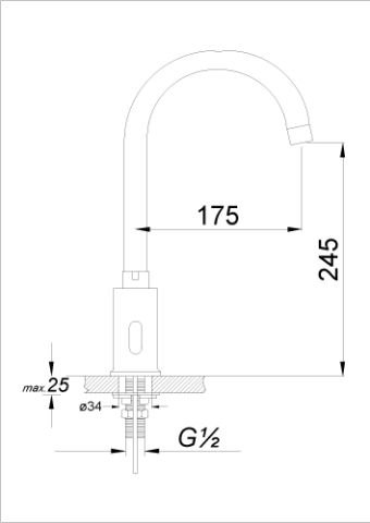 Fotoselli Lavabo Bataryası (Tek Girişli)