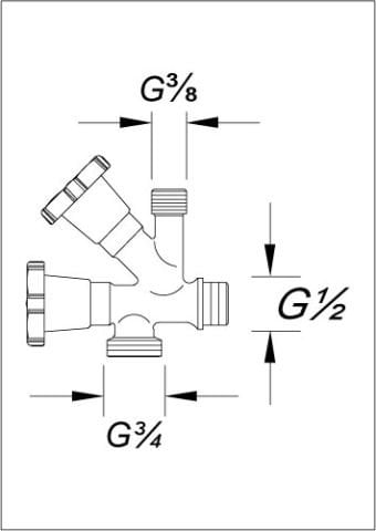 Çift Çıkışlı Ara Musluk