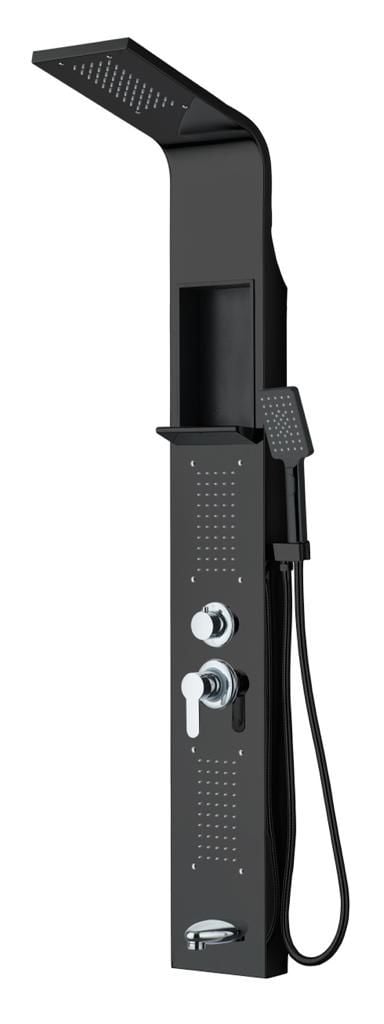 Aqua Siyah Panel Duş Seti