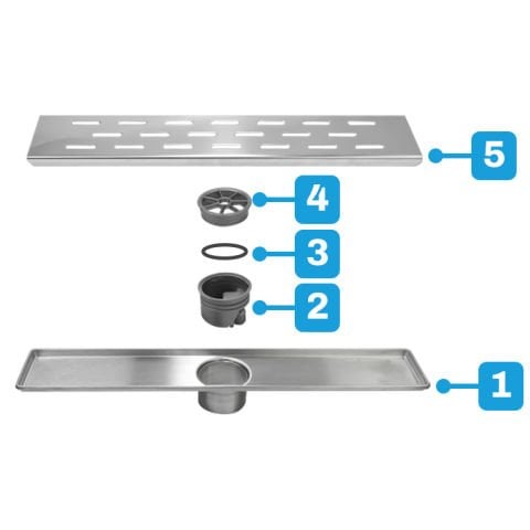 Paslanmaz Koku Önleyicili Duş Izgarası