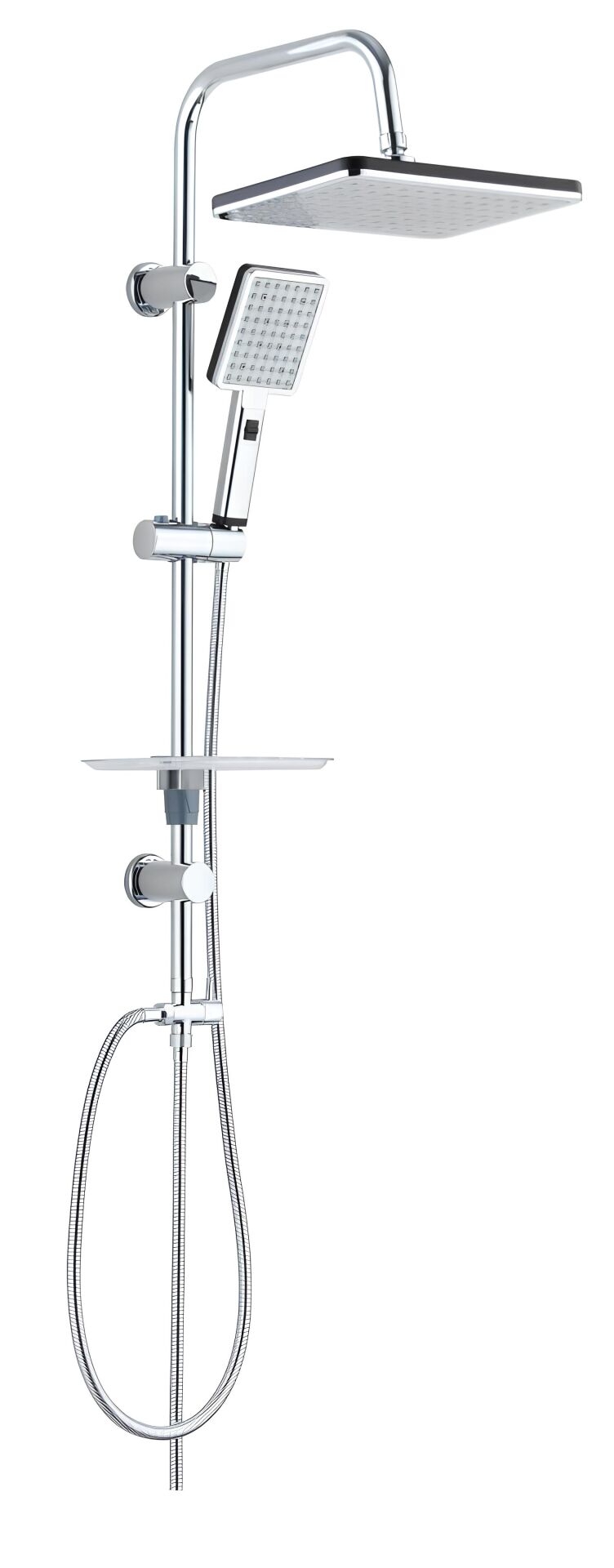 Domino Krom Yağmur Duş Sistemi