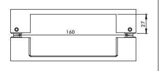 308 Kapı Kulbu 160Mm Delik Çaplı Zamak İç Dş 2 Adet