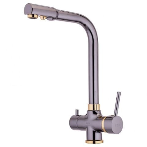 Arıtma Tek Gövde Eviye Bataryası Siyah İnci