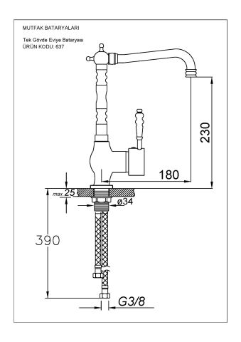 Tek Gövde Eviye Bataryası