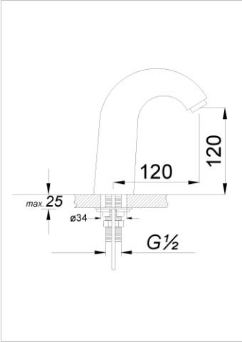 Fotoselli Lavabo Bataryası (Alttan Çift Girişli)