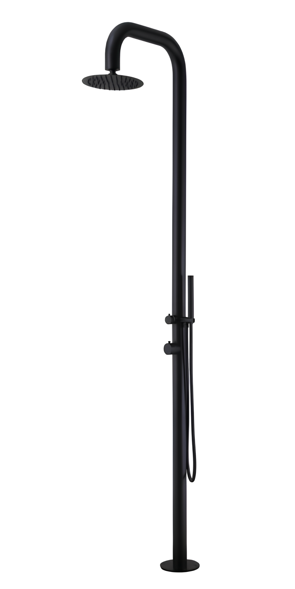 Bahçe Havuz Sahil Duş Sistemi Siyah Paslanmaz Çelik